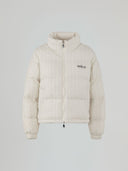 Bomber in maglia con ricamo logo lato cuore