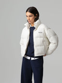 BOMBER IN MAGLIA CON RICAMO LOGO LATO CUORE