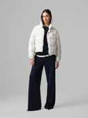 BOMBER IN MAGLIA CON RICAMO LOGO LATO CUORE