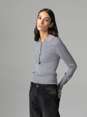 MAGLIA POLO MANICA LUNGA CON PENDENTE LOGATO
