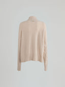 Pullover con motivo a treccia e collo alto
