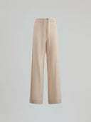 Pantalone in maglia con motivo treccia laterale