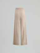 Pantalone in maglia con motivo treccia laterale