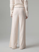 PANTALONE IN MAGLIA CON MOTIVO TRECCIA LATERALE