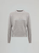 PULLOVER MANICA LUNGA CON LOGO EMBOSSED