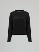 PULLOVER MANICA LUNGA CON LOGO EMBOSSED