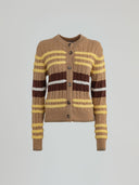 Pullover paricollo con motivo treccia