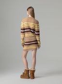 PULLOVER PARICOLLO CON MOTIVO TRECCIA