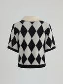 Half-sleeve crop pullover with application