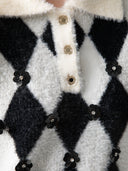 PULLOVER CROP MEZZA MANICA CON APPLICAZIONE