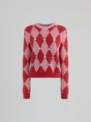 Crew-neck pullover with applications