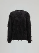 PULLOVER PARICOLLO A ROMBI CON PENDAGLIO LOGATO SUL RETRO
