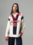 PULLOVER COLLO POLO CON PERSONALIZZAZIONI LOGO