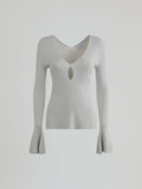 Long sleeve lurex shirt