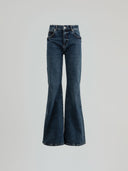 JEANS FLARE FIT CON SALPA LOGATA SUL RETRO
