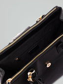 Metal maxi hand bag with Saffiano logo