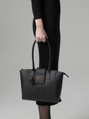 REGULAR DUFFLE METAL LOGO SAFFIANO