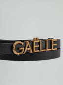 MINI BELT PELLE LISCIA CON APPLICAZIONE TORCHON