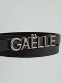 MINI BELT PELLE LISCIA CON APPLICAZIONE TORCHON