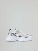 SNEAKERS RUNNING IN MESH CON INSERTI SILVER