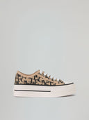 SNEAKERS CITY IN CANVASS CON STAMPA LOGO ALL OVER