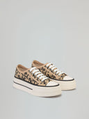 SNEAKERS CITY IN CANVASS CON STAMPA LOGO ALL OVER