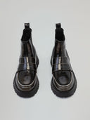 LOAFER BEATLES CON SUOLA CARROARMATO TOMAIA EFFETTO BRUSH LOGO A RILIEVO