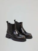 LOAFER BEATLES CON SUOLA CARROARMATO TOMAIA EFFETTO BRUSH LOGO A RILIEVO