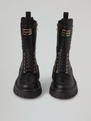 BOOTS ALLACCIATO SUOLA CARRO ARMATO  CON METAL PLACKET