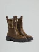Boots allacciato suola carro armato  con metal placket