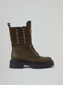 BOOTS ALLACCIATO SUOLA CARRO ARMATO  CON METAL PLACKET