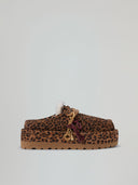 ESKIMO BOOTS SABOT IN SUEDE CON STAMPA ANIMALIER CON CHARMS