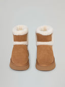ESKIMO BOOTS IN SUEDE E ECOFUR LOGO STAMPATO