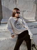 Pullover paricollo con personalizzazione logo davanti