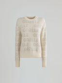 Pullover paricollo con personalizzazione jacquard