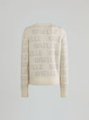 Pullover paricollo con personalizzazione jacquard