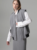 Gilet over zippato