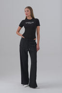 Body girocollo mezza manica con taglio raglan