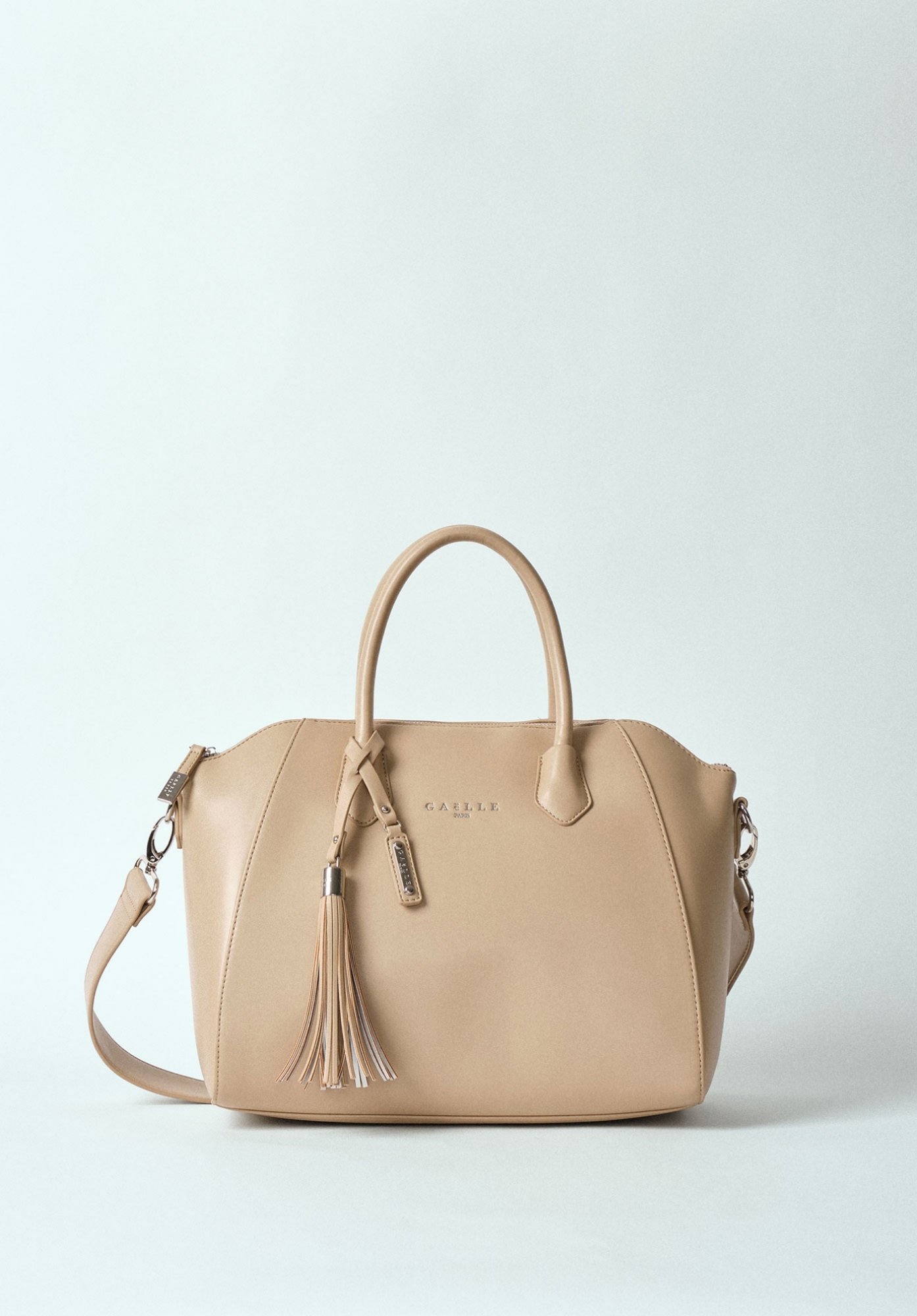 MAXI DUFFLE IN ECOPELLE CON NAPPA BEIGE