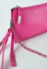 MINI POCHETTE IN ECOPELLE CON NAPPA E TRACOLLA FUCSIA