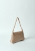 REGULAR SHOULDER BAG IN ECOPELLE E LOGO METALLICO BEIGE