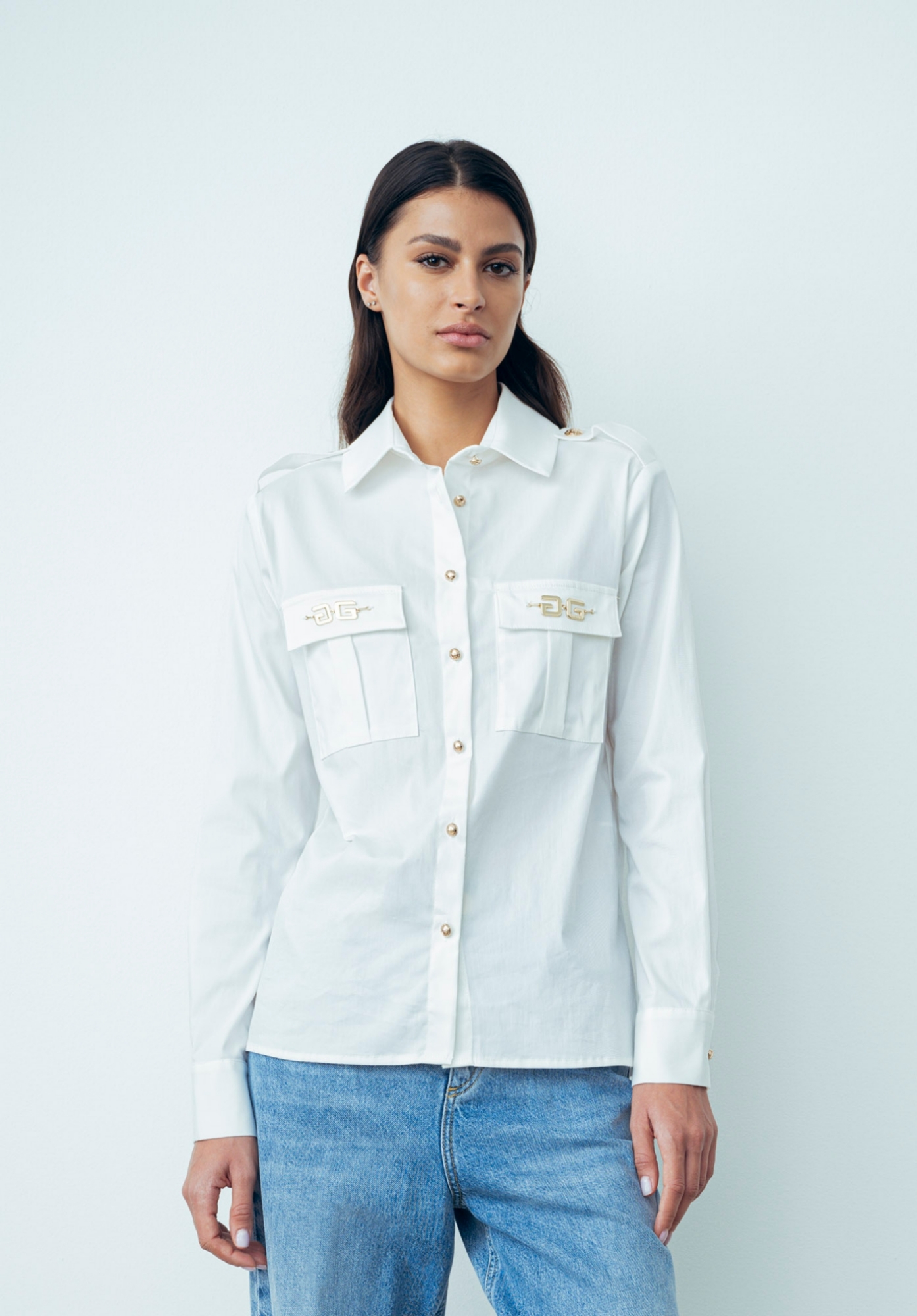 Camicia In Twill Off White