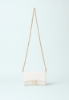 Mini Shoulder Strap In Saffiano Bianco