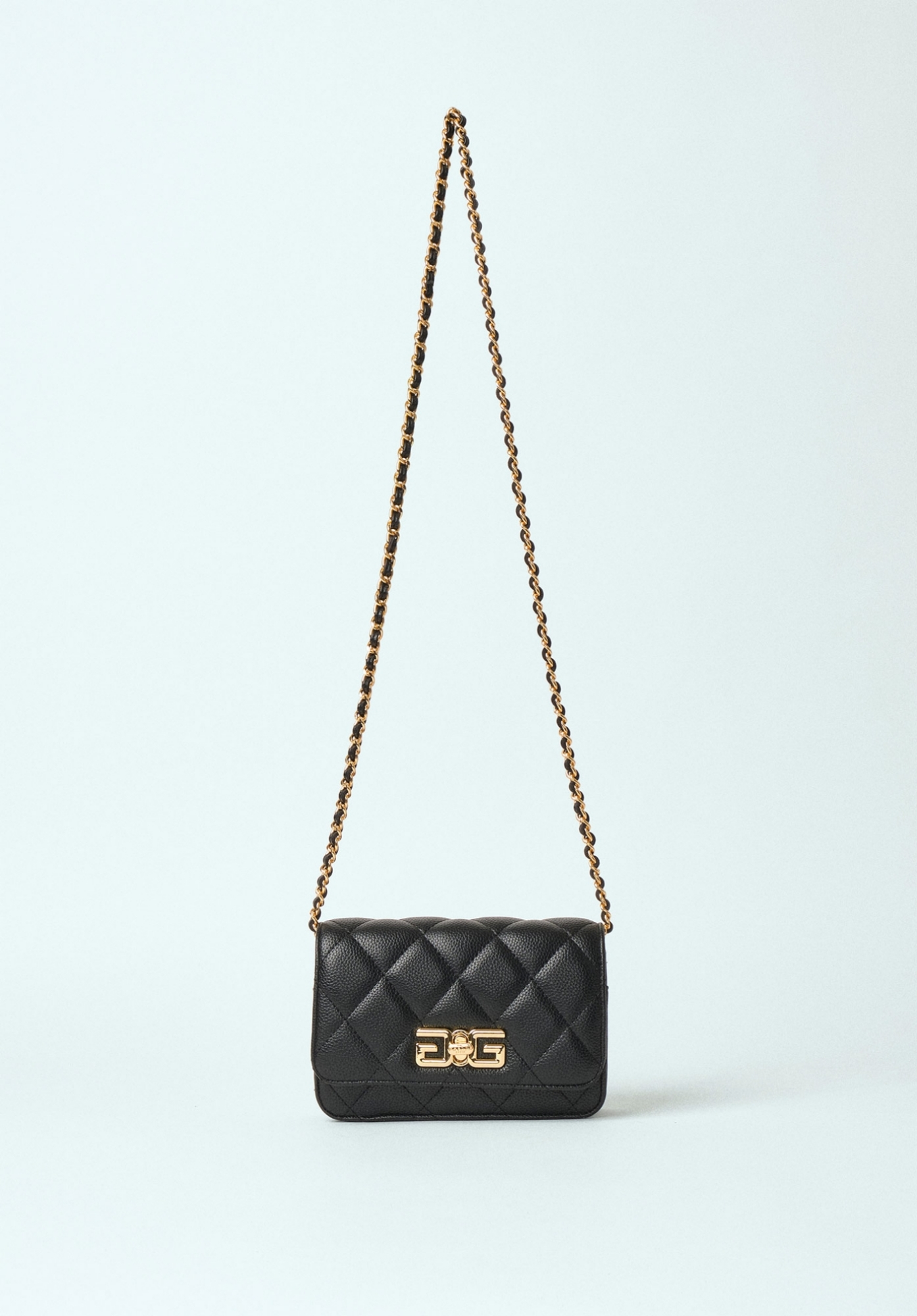 Mini Shoulder Strap In Ecopelle Nero