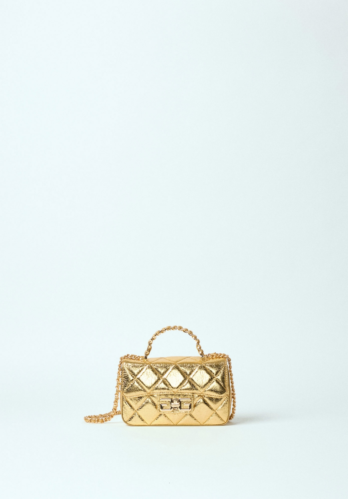 Mini Hand Bag Ecopelle Oro