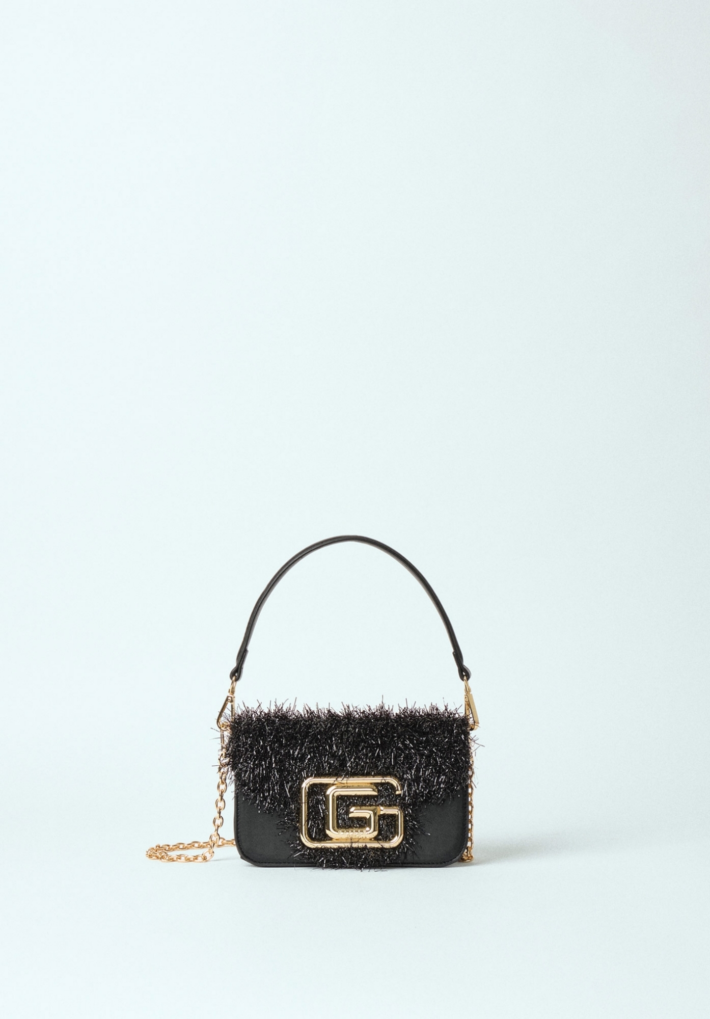 Mini Shoulder Strap In Ecopelle Nero