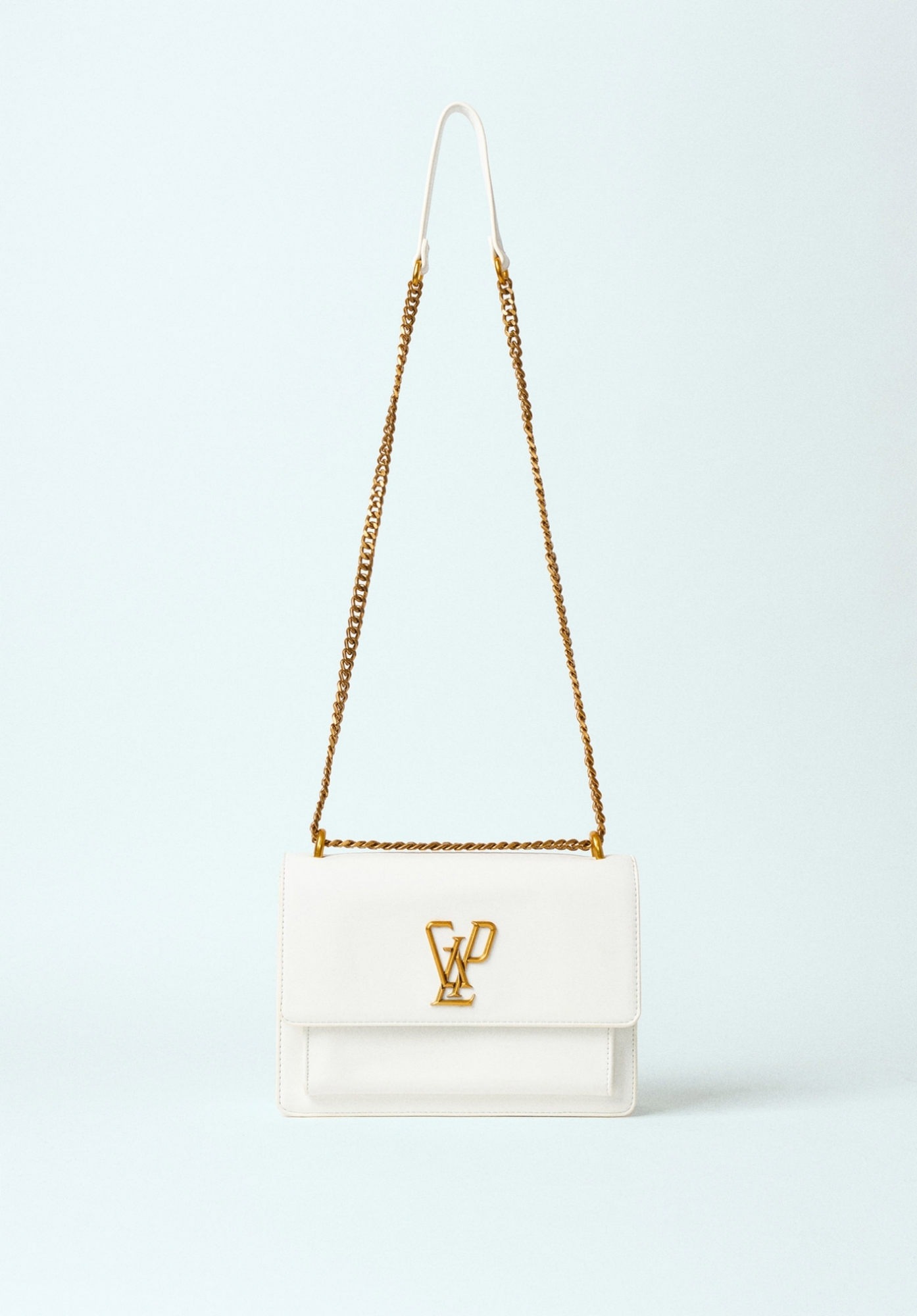 Regular Shoulder Strap In Ecopelle Bianco