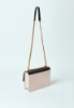 Regular Shoulder Strap In Ecopelle Nero/Rosa Pallido