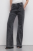 Jeans Dritto Wide Leg Denim Nero