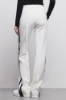 Pantalone Dritto Con Coulisse In Cady Off White